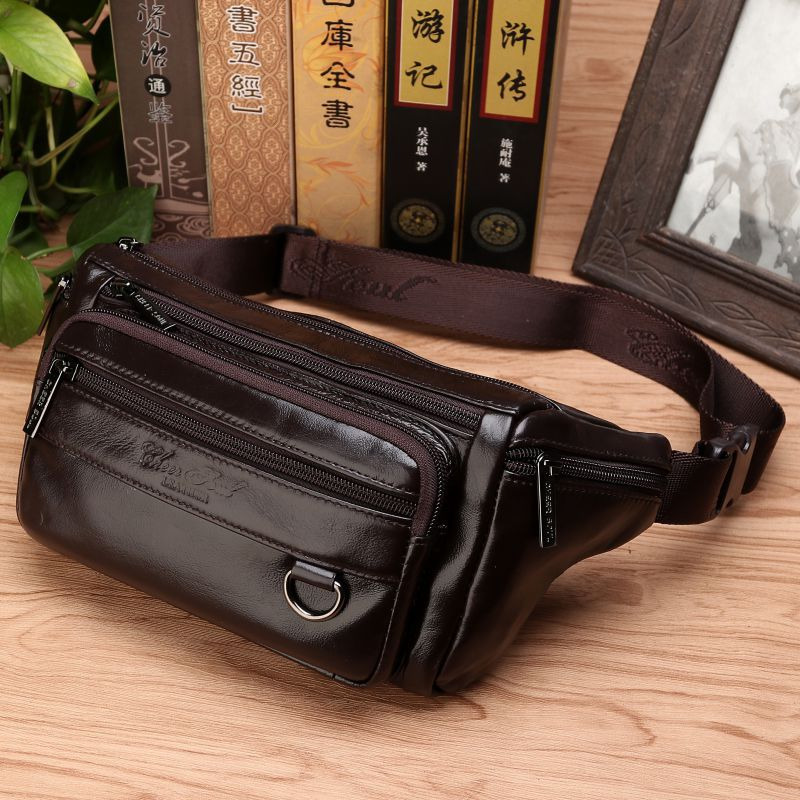 Leatherwork Belt - Männer Taille Fanny Taschen Sling Brust