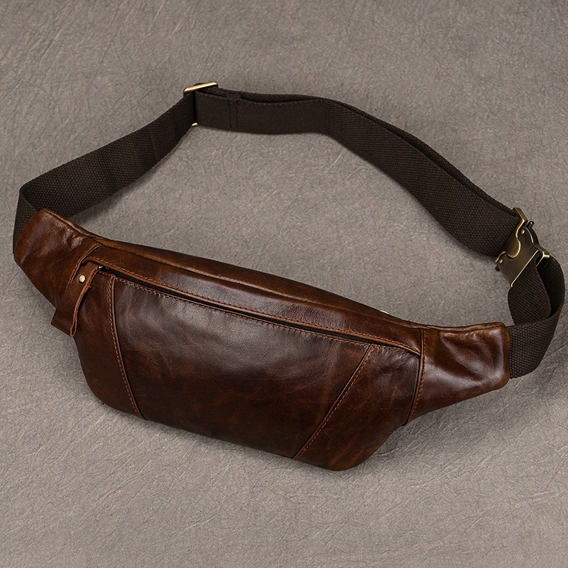 Leatherwork Belt - Herren Leder Brusttaschen Umhängetasche für Männer