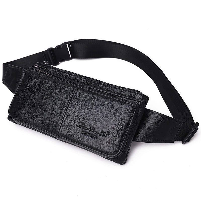 Leatherwork Belt - Herren Hüfttasche Gürteltasche Echtleder Reise-Mode Echtes