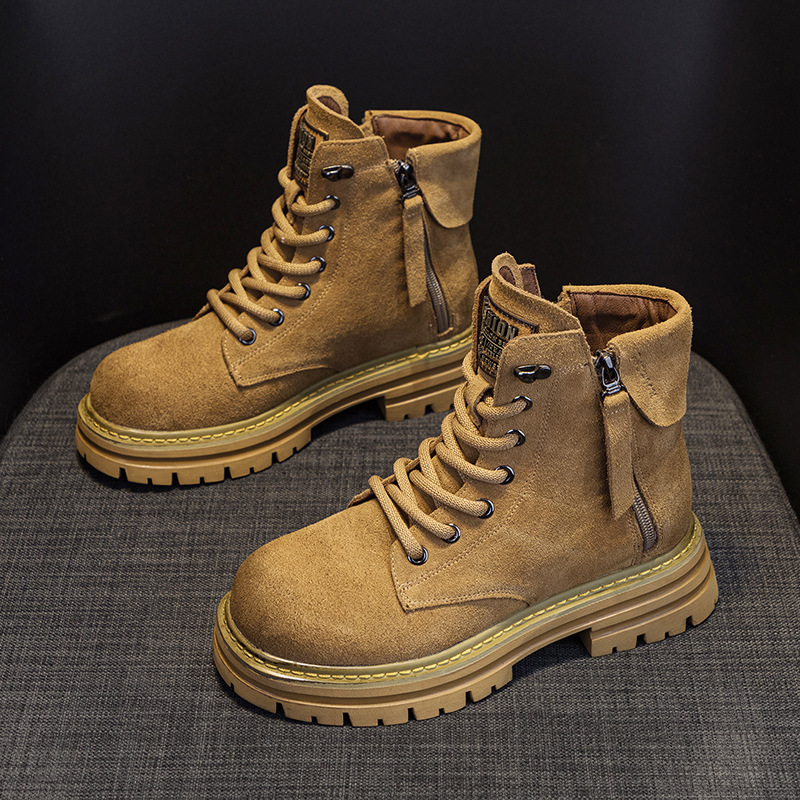 Leather Work Youtube - 2025, kurze Stiefel aus mattiertem Leder,
