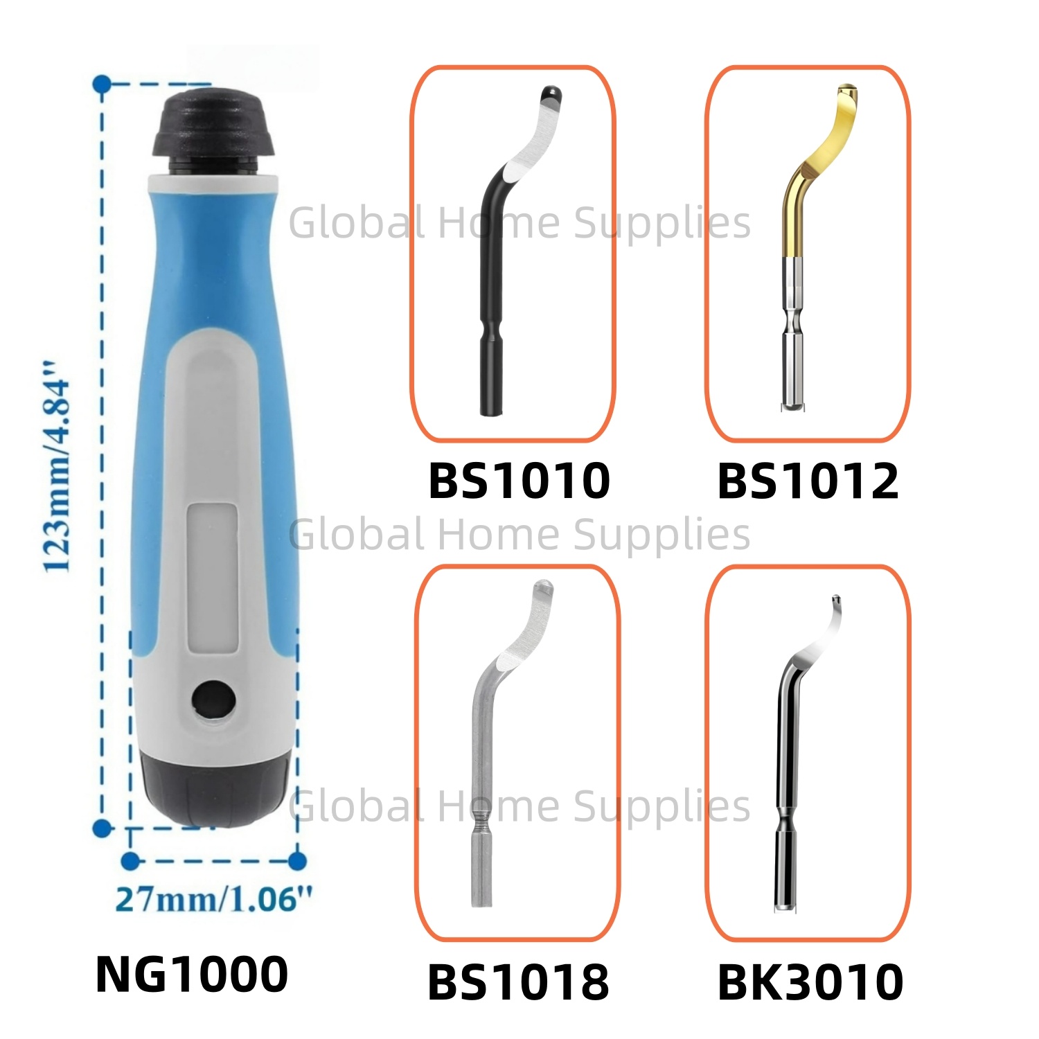 Swivel Knife Tool - Hand-Entgratungswerkzeug-Set mit 4 360-Grad-Drehkopf-Hochwertige Schwenkklingen NB1000