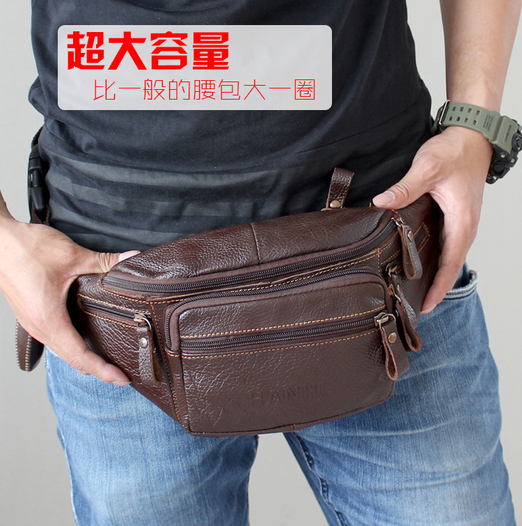 Leatherwork Belt - Echtes Rindsleder Gürteltasche Männer Lustige Packung