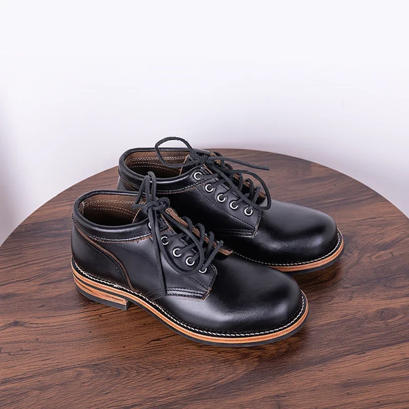 Leather Work Youtube - Black Tea Core Rindsleder Goodyear Arbeitsstiefel
