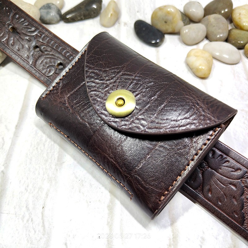 Leatherwork Belt - Blongk Mini Hüft tasche dünne Gürtel