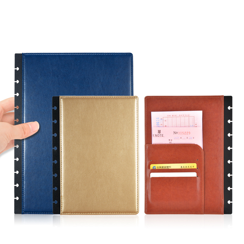 Leather Work Notepad - Loseblatt-Notizbuch mit Ledereinband und Pilzlochbindung, Notizbuch-Einband,