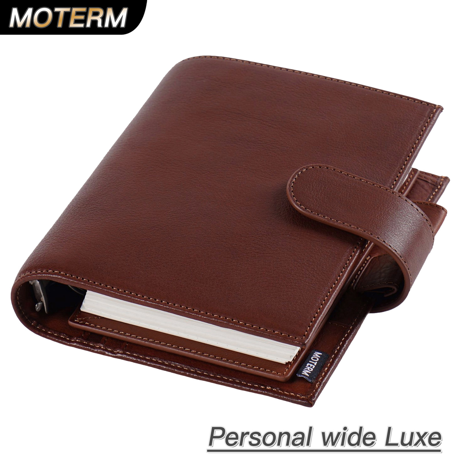 Leather Work Notepad - Moterm Vollnarbenleder, pflanzlich gegerbt, persönlich, breite