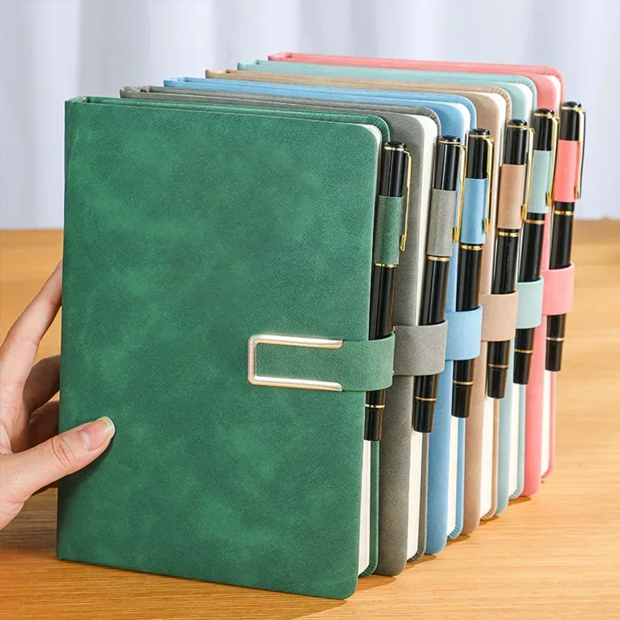 Leather Work Notepad - 1 Stück Vintage A5 Leder-Notizbuch mit