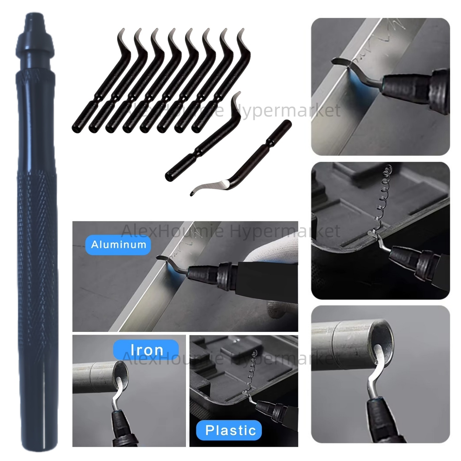 Swivel Knife Tool - RB1288 Entgratungswerkzeug-Sets mit BS1010-Klingen, Kantenfräser, 360°