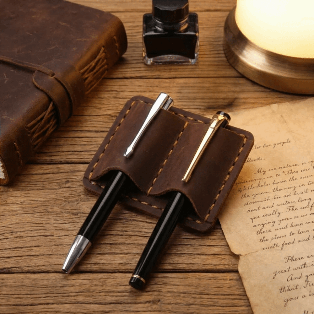 Doppelter Vintage-Leder-Stifth – Leather Work Notepad Bewertung und Preis